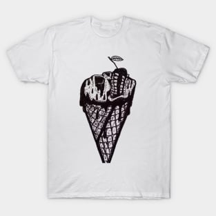 Ice cream, skulls, jms art T-Shirt
